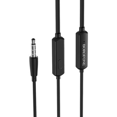 Навушники BOROFONE BM39 Refined chant universal earphones with mic Black BM39B фото