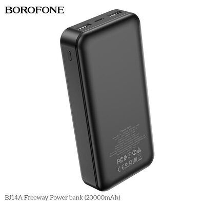 Наружный аккумулятор BOROFONE BJ14A Freeway Power bank 20000mAh Black BJ14AB фото