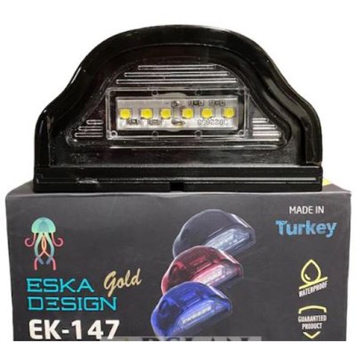 Підсвічування номера 12/24V діодне 6 LED Чорна "Eska Design" EK-147 Туреччина (2шт./уп) 00000063973 фото