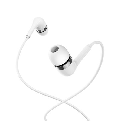 Навушники BOROFONE BM39 Refined chant universal earphones with mic White BM39W фото