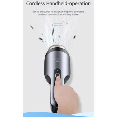 Автомобильный пылесос Usams US-ZB108-1 Mini Handheld Vacuum Cleaner Black XCQZB10801 фото