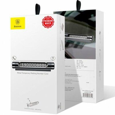 Паркувальна карта Baseus Temporary Parking Number Card Black ACNUM-01 фото