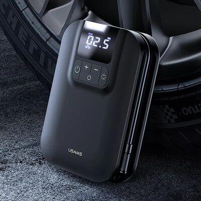 Автомобільний насос Usams US-ZB215 Mini Car Air Pump 5000mAh Black CQBZB21501 фото