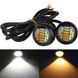 DRL Орлине око врізні LED D=23mm-4014-12smd (Ангельські очі) 12V білий+жовтий поворот (2шт) 00000056685 фото 2