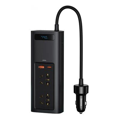 Автомобильный инвертор Baseus In Car Inverter 150W (220V CN/EU) Black CRNBQ-A01 фото