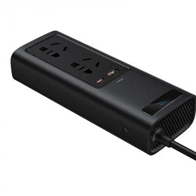 Автомобильный инвертор Baseus In Car Inverter 150W (220V CN/EU) Black CRNBQ-A01 фото