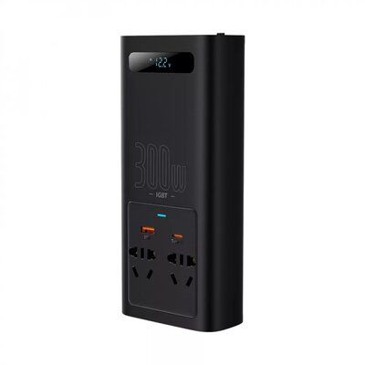 Автомобильный инвертор Baseus IGBT Power Inverter 300W (220V CN/EU) Black CGNB010101 фото