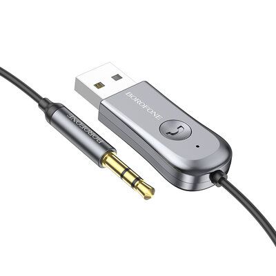 Bluetooth-ресивер BOROFONE BC44 Soul car AUX BT receiver with cable Metal Gray BC44MG фото