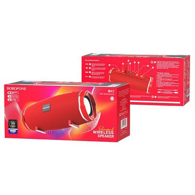 Портативная колонка BOROFONE BR3 Rich sound sports wireless speaker Red BR3R фото