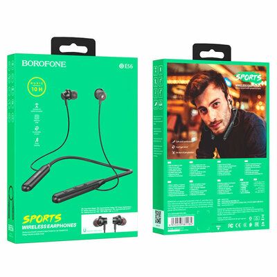 Навушники BOROFONE BE56 Powerful sports BT earphones Black BE56B фото