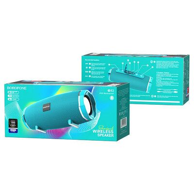 Портативная колонка BOROFONE BR3 Rich sound sports wireless speaker Peacock Blue BR3PU фото