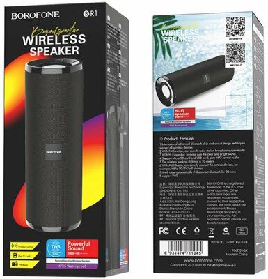 Портативна колонка BOROFONE BR1 Beyond sportive wireless speaker Black BR1B фото