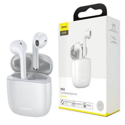 Навушники Baseus Encok True Wireless Earphones W04 White (2022 Edition) NGTW030102 фото